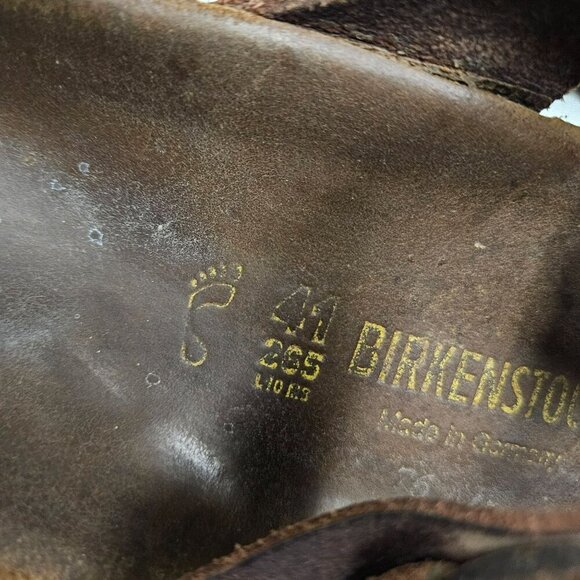 Birkenstock Larisa Womens Sandals Size‎ 41 10 Brown Leather Cork Footbed - Picture 2 of 16